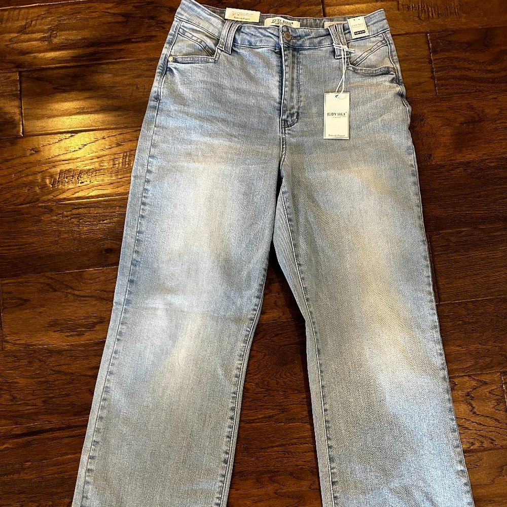 Judy Blue Harper Full Size High Waist Wide Leg Jeans
